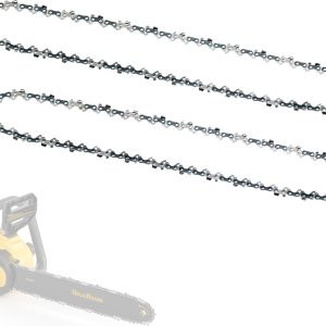 reliaroads 16 inch chainsaw chains 2 pack, 3/8inch lp pitch, .043 gauge, 57 drive links