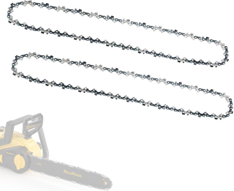 reliaroads 16 inch chainsaw chains 2 pack, 3/8inch lp pitch, .043 gauge, 57 drive links