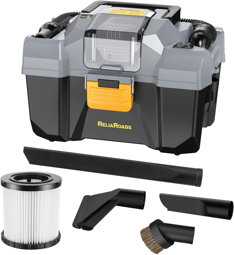 reliaroads 20v cordless wet/dry shop vacuum rcsv 20, 2.6 gallon for dewalt batteries