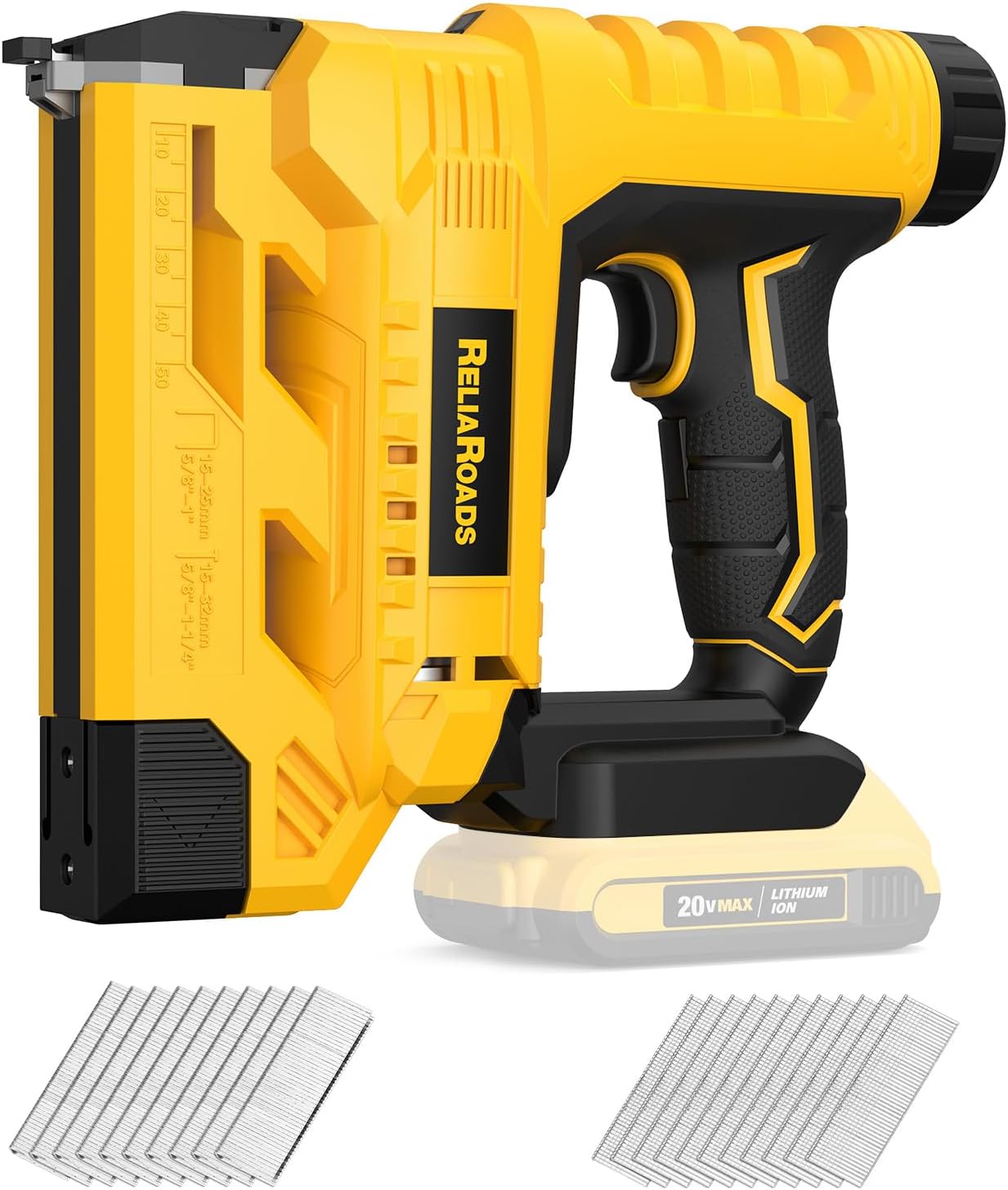2 in 1 cordless 18ga brad nailer & 1/4 crown stapler for dewalt 20v max battery (older model) 2 in 1 cordless 18ga brad nailer & 1/4 crown stapler for dewalt 20v max battery (older model)
