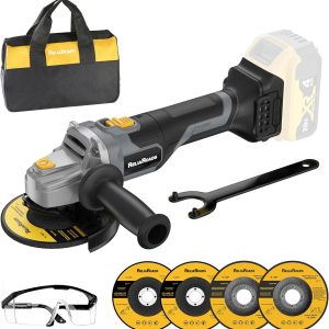 reliaroads 20v brushless cordless angle grinder 4 1/2 inch for dewalt 20v max battery
